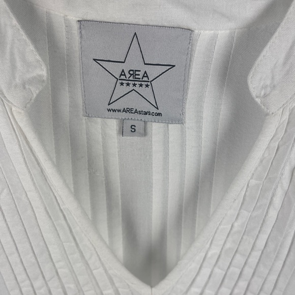 Area Stars Handkerchief Hem White long sleeve mini Dress size small NWT - Picture 8 of 10